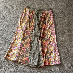 Floral Patchwork Wide Leg Pants